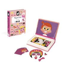 マグトラ　nanaC46 55セット Livro Magnético Crazy Faces Meninas 65 peças - Janod Brasil